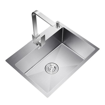 kitchen sink single sink above counter or udermount Stainless Steel sinks kitchen vegetable washing basin Handmade brushed Cuba