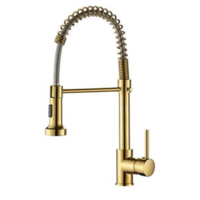 Black BRASS Kitchen Faucet Hot and Cold Sink Retractable Pull-out Universal Spring Faucet Sinks Deck Mounted AST4258