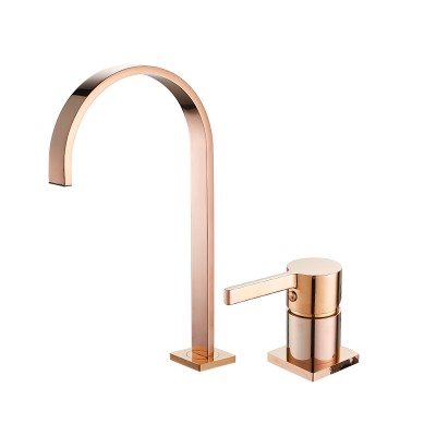 360 rotating Rose Gold basin Tap Basin faucet Bathroom Wide spread bathroom faucet sink tap for Bathroom Basin